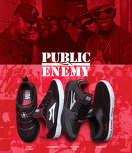 Load image into Gallery viewer, Lakai x Public Enemy Telford Low Skate Shoes - Black/Charcoal Suede
