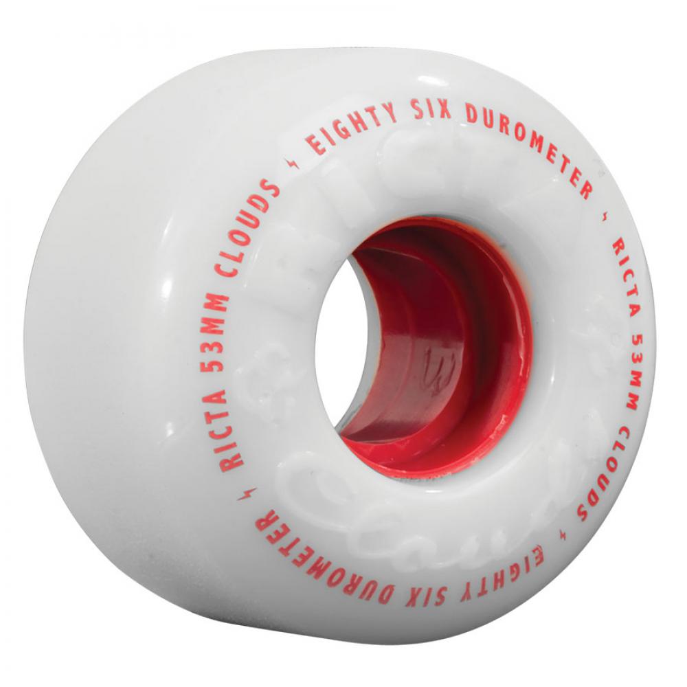 Ricta Wheels Clouds 86a White/Red 55 MM
