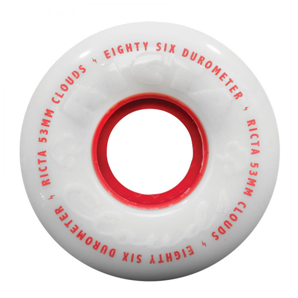 Ricta Wheels Clouds 86a White/Red 55 MM