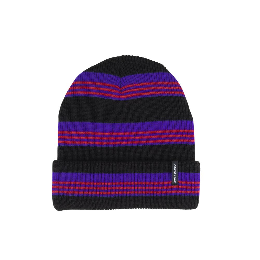 Santa Cruz Beanie Seacliff Beanie Black Stripe