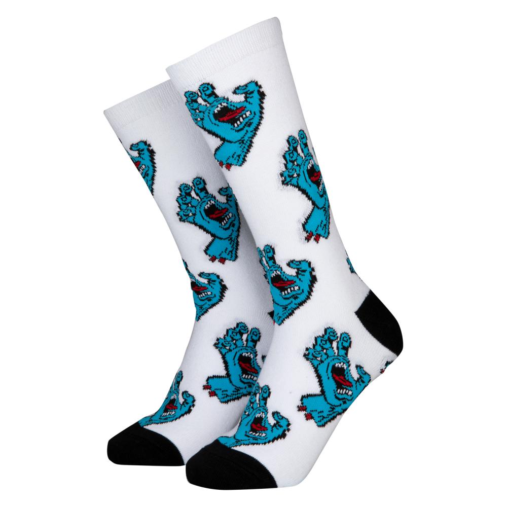Santa Cruz Socks Multi Hand Sock (2 Pack) White & Black