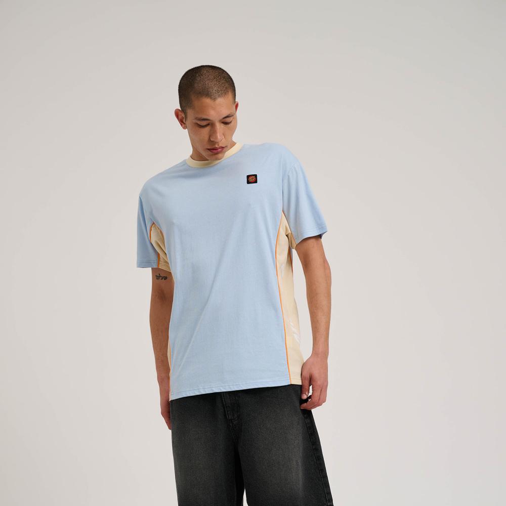 Santa Cruz T-Shirt Strip Racer T-Shirt Fresh Blue/Blond Wood