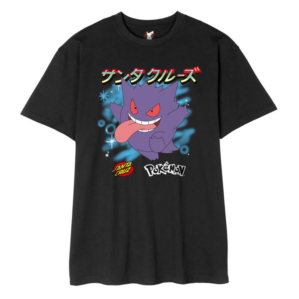 Santa Cruz x Pok mon T Shirt Pokemon Ghost Type 3 T Shirt Black