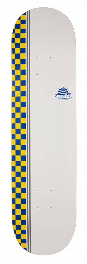 Sushi Deck Checker Logo White 8.125 IN