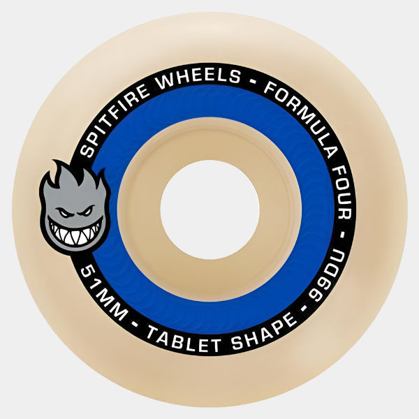 Spitfire Formula Four 99 Tablet Wheels 54mm Natural