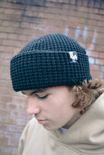 Load image into Gallery viewer, C.O.S.S AW24 Waffle Knit Beanie Black
