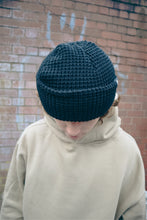 Load image into Gallery viewer, C.O.S.S AW24 Waffle Knit Beanie Black
