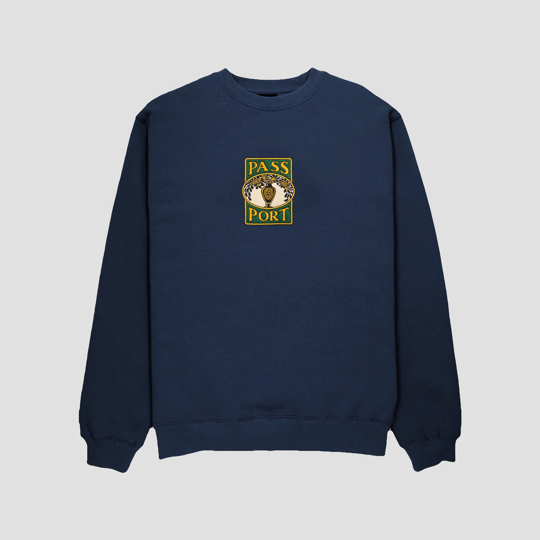 Pass~Port Vase Embroidery Sweater (Navy)