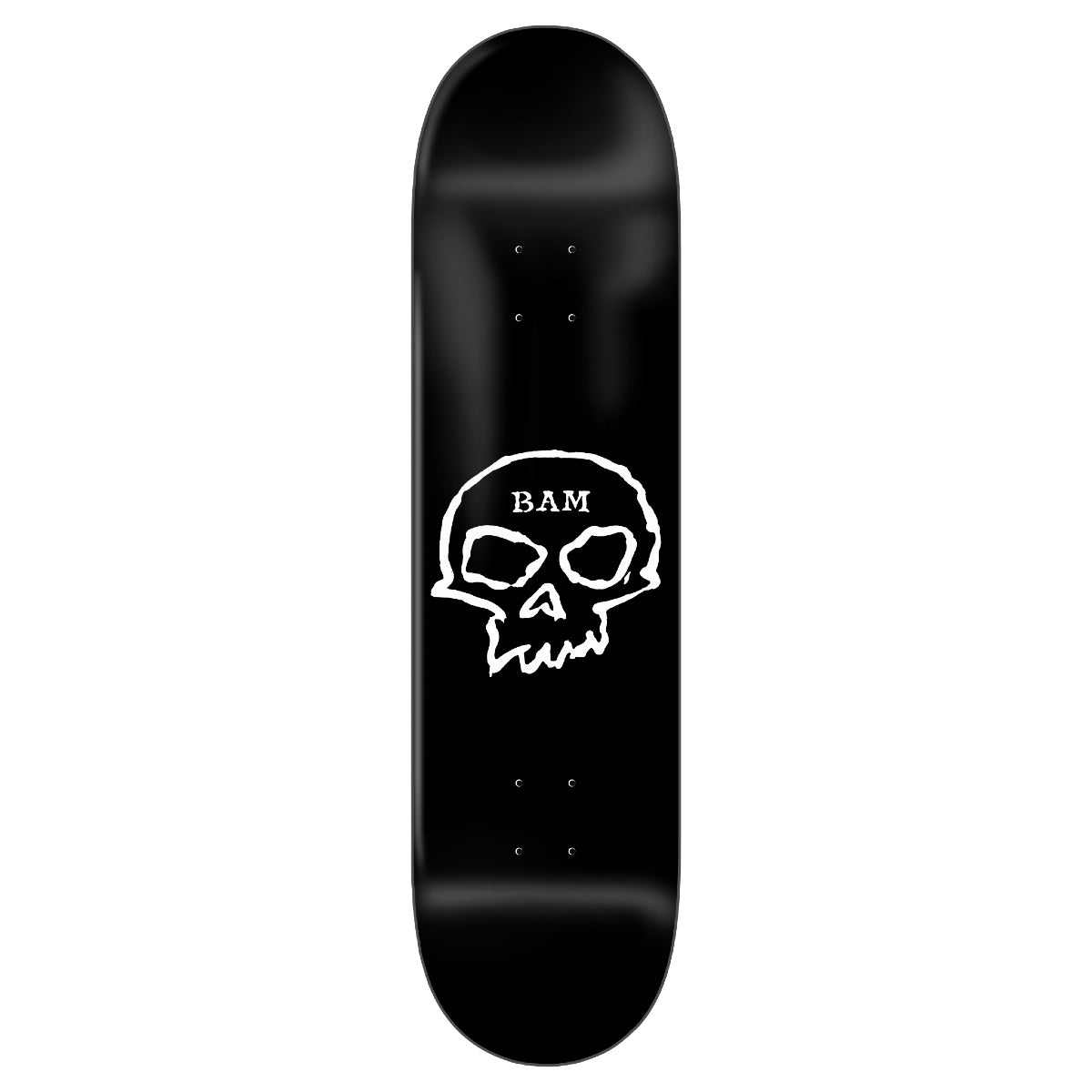 Zero Skateboard Deck Bam Single Skull Black 8.25
