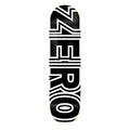 Zero Skateboard Deck Bold Black White 7.75"