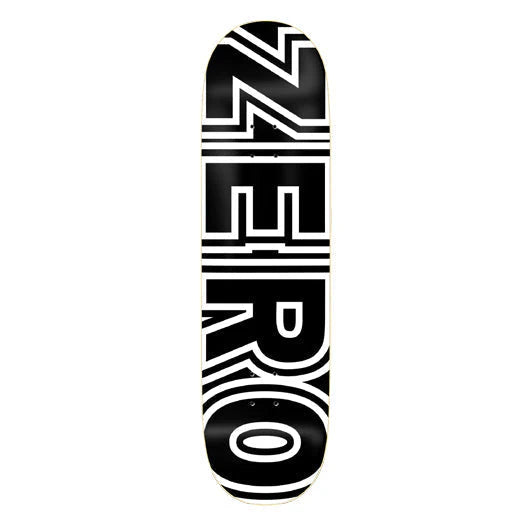 Zero Skateboard Deck Bold Black White 7.75"