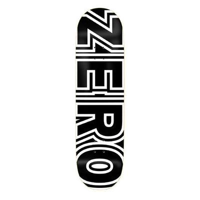 Zero Skateboard Deck Bold Black White 7.75"
