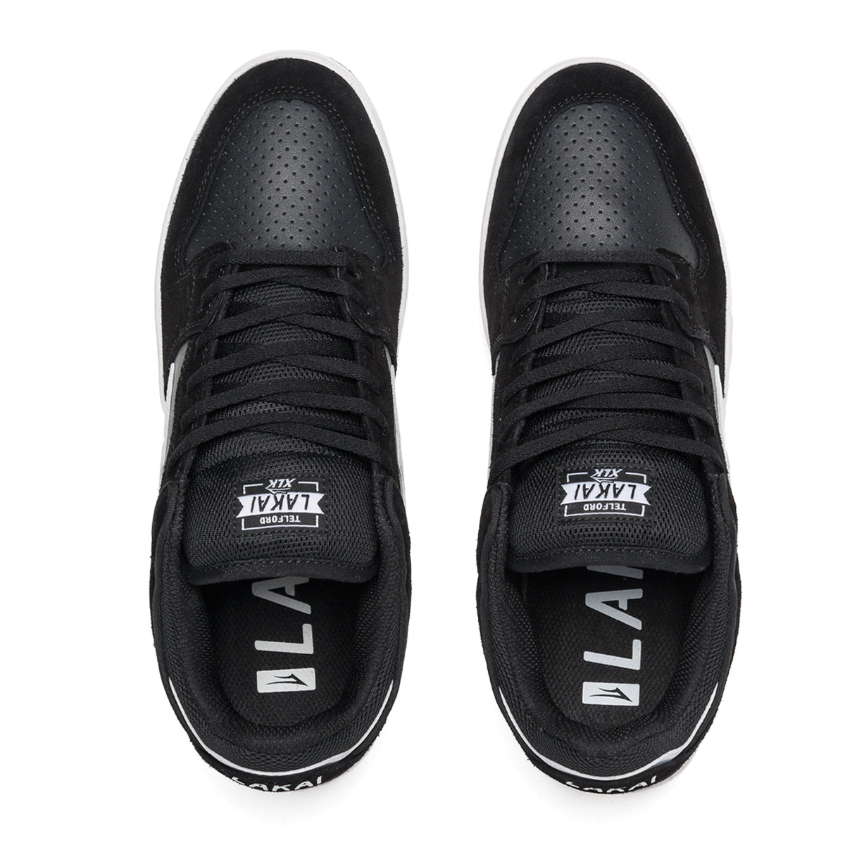 Lakai Telford Low Black White Suede