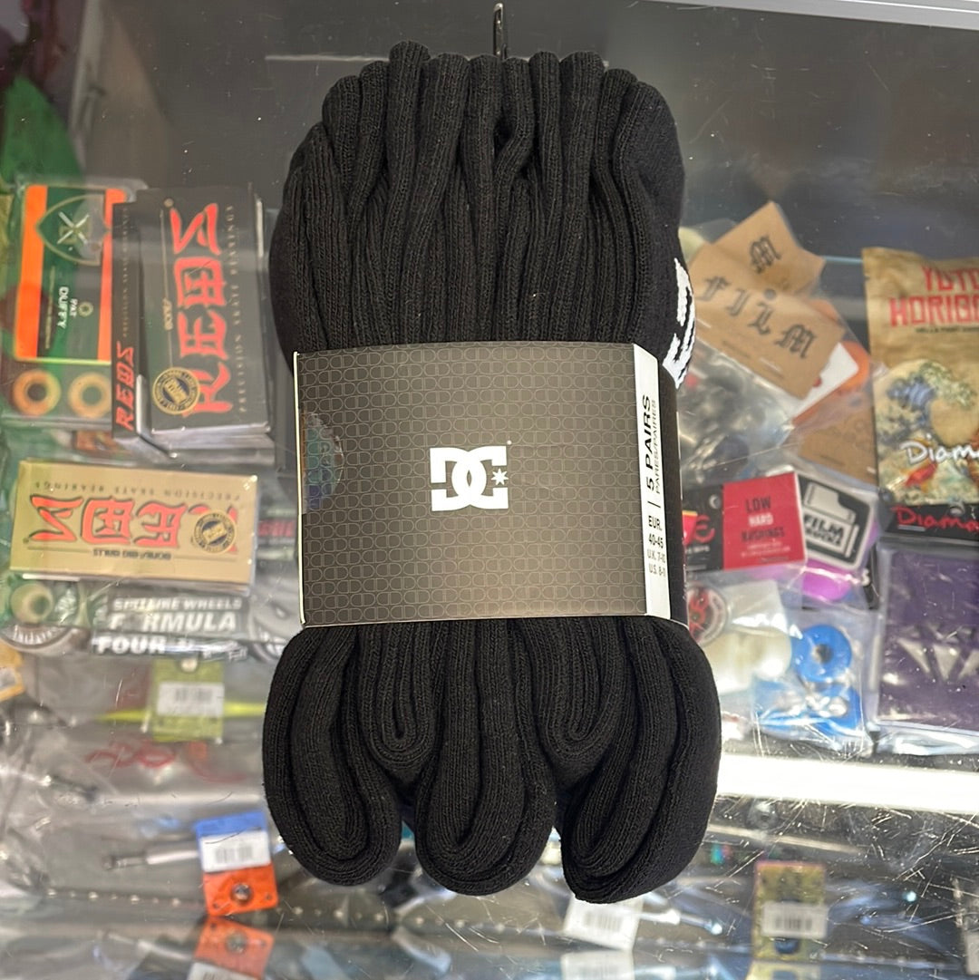 DC Shoes Crew Sock 5PK - Black