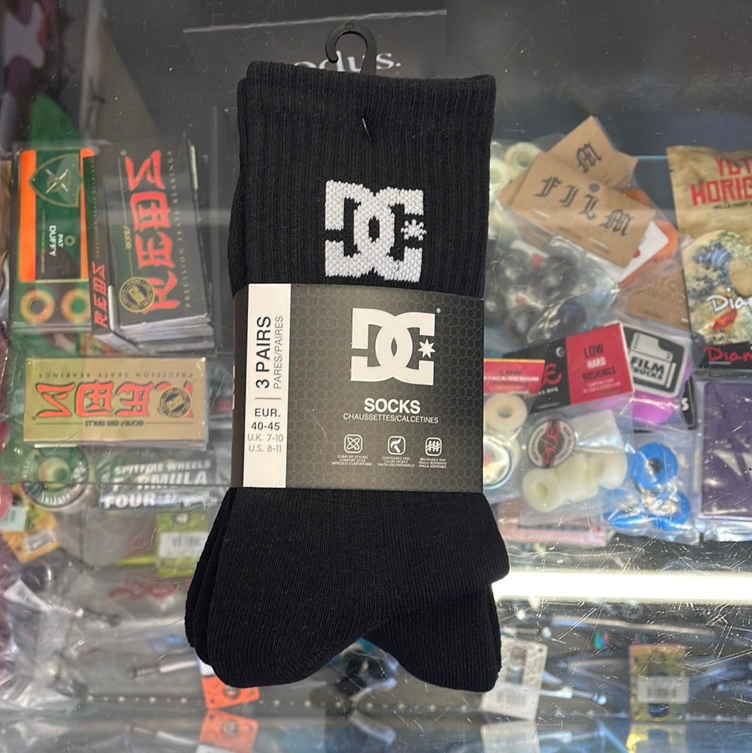 DC Shoes Crew Sock 3PK - Black