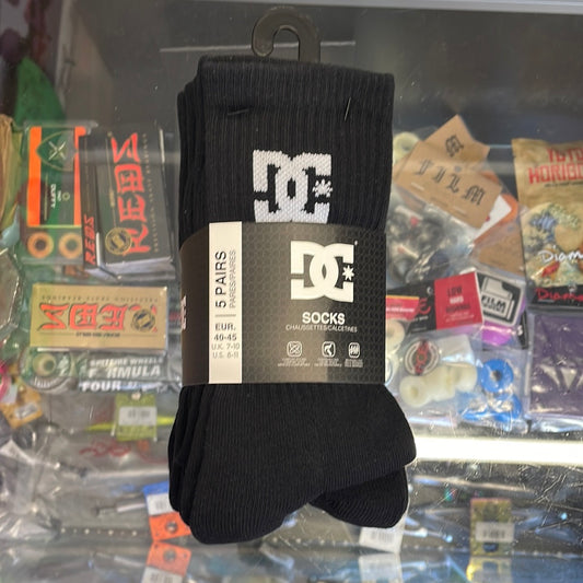 DC Shoes Crew Sock 5PK - Black